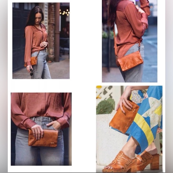 NWOT Bed Stu Leather Cadence Wallet Wristlet Crossbody Bag Tan Rustic MSRP $175 - Picture 14 of 14